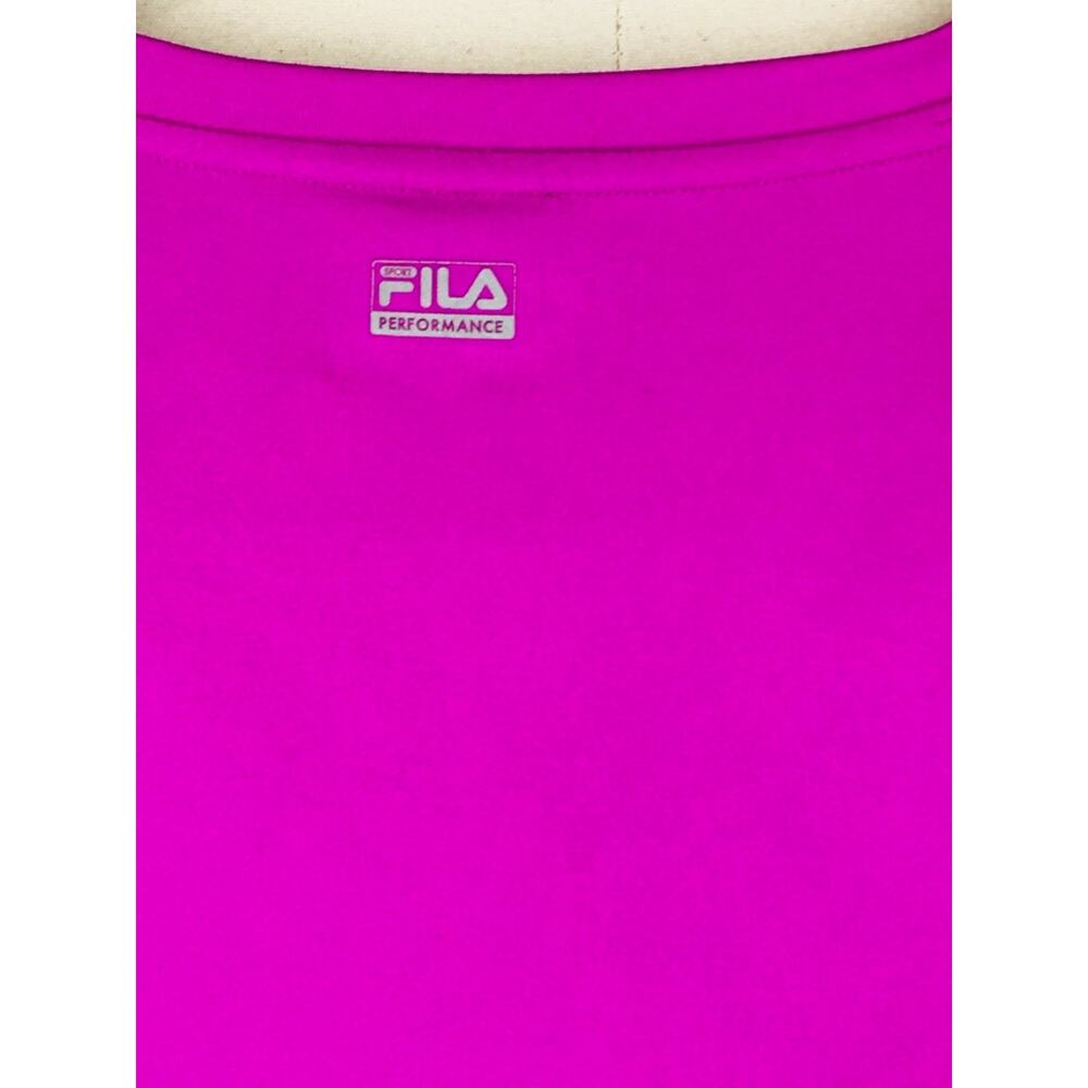 Fila Sport Womens Short Sleeve V-Neck Performance Top Purple Grape Size L - Picture 8 of 10